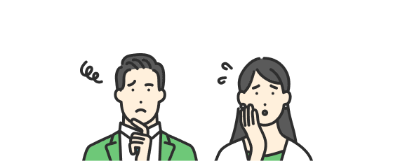 心配する男性と女性のイラスト